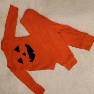 Pumpkin face outfit 0-3 month chick pea brand